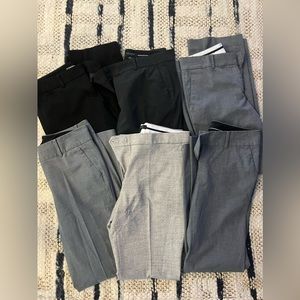 Lot of size 6 pants, 5 pairs of Ann Taylor & 1 pair Express, Editor pant.